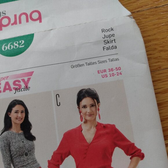 Skirt Sewing Pattern Size 10-24 Burda 6682 Easy to Sew UNCUT - Picture 2 of 11